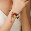 Wholesale Plastic Christmas Bracelet With Snowflake Bell And Festive Elements