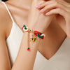 Wholesale Plastic Christmas Bracelet With Snowflake Bell And Festive Elements