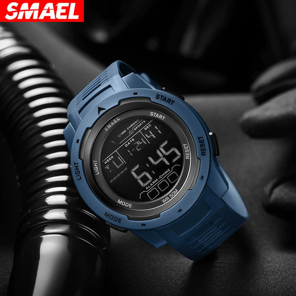 Wholesale Plastic Electronic Watch Round Dial Led Luminous Digital Display Outdoor Sports Multifunctional Waterproof Watch