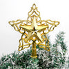 Wholesale Plastic Electroplated Fivepointed Star Christmas Tree Topper Decoration