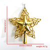 Wholesale Plastic Electroplated Fivepointed Star Christmas Tree Topper Decoration