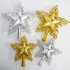 Wholesale Plastic Electroplated Fivepointed Star Christmas Tree Topper Decoration