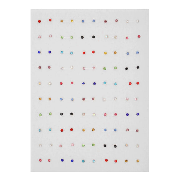 Wholesale Plastic Geometric Rhinestone Earrings With Electroplating Treatment For Women