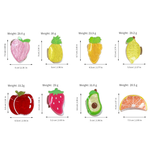 Wholesale Plastic Handmade Fruit Shape Cute Hair Clip For Women