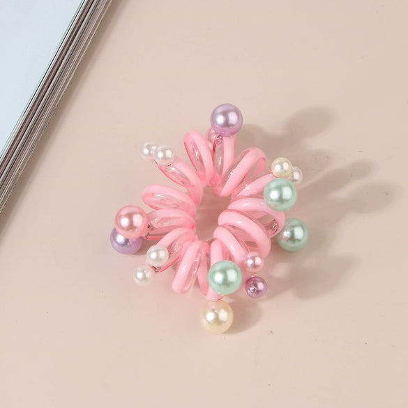 Wholesale Plastic Handmade High Elastic Women's Hair Ring For Tying Ponytails