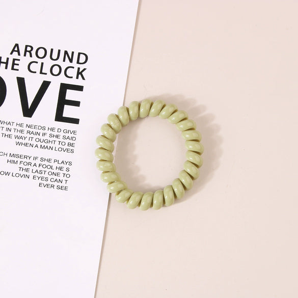 Wholesale Plastic Handmade High Elastic Women's Hair Ring For Tying Ponytails