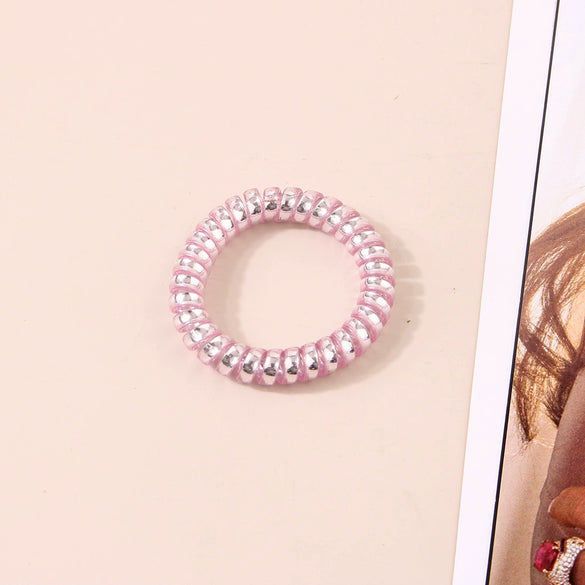 Wholesale Plastic Handmade High Elastic Women's Hair Ring For Tying Ponytails