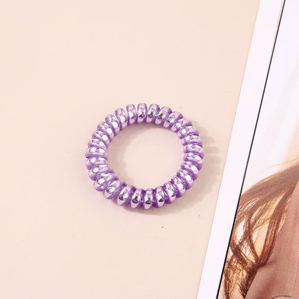 Wholesale Plastic Handmade High Elastic Women's Hair Ring For Tying Ponytails