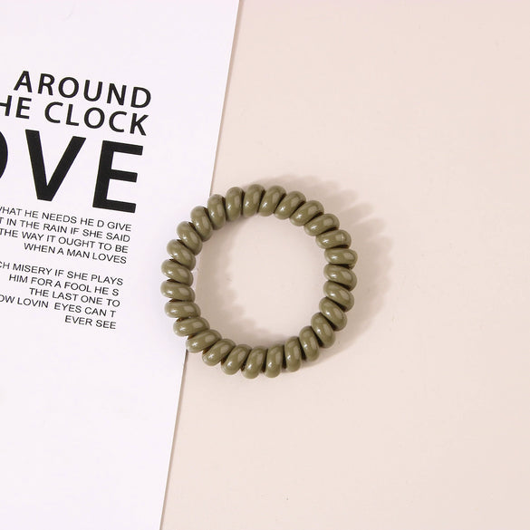 Wholesale Plastic Handmade High Elastic Women's Hair Ring For Tying Ponytails