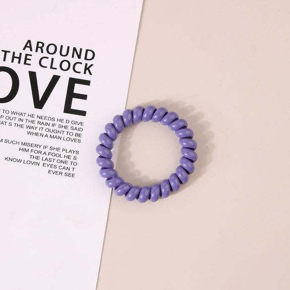 Wholesale Plastic Handmade High Elastic Women's Hair Ring For Tying Ponytails