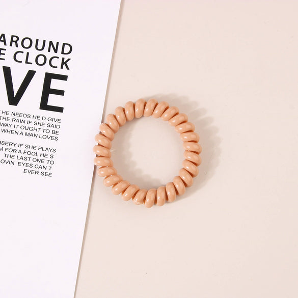 Wholesale Plastic Handmade High Elastic Women's Hair Ring For Tying Ponytails