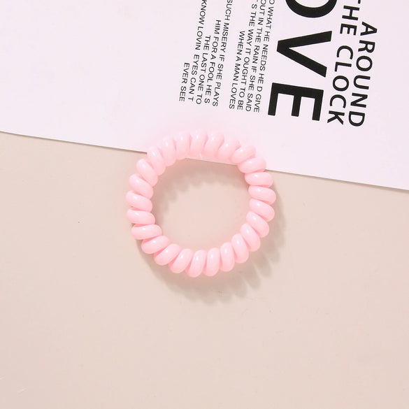 Wholesale Plastic Handmade High Elastic Women's Hair Ring For Tying Ponytails