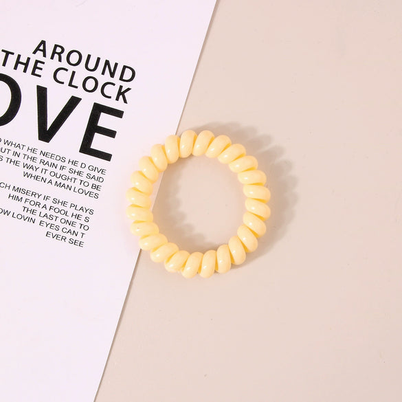 Wholesale Plastic Handmade High Elastic Women's Hair Ring For Tying Ponytails