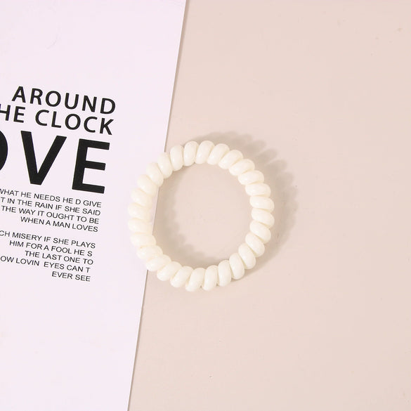 Wholesale Plastic Handmade High Elastic Women's Hair Ring For Tying Ponytails