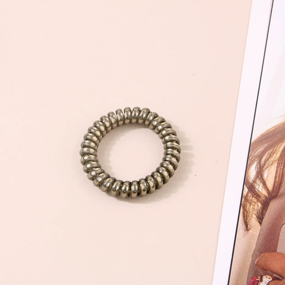 Wholesale Plastic Handmade High Elastic Women's Hair Ring For Tying Ponytails