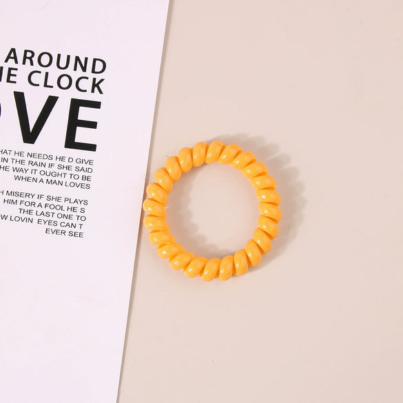 Wholesale Plastic Handmade High Elastic Women's Hair Ring For Tying Ponytails