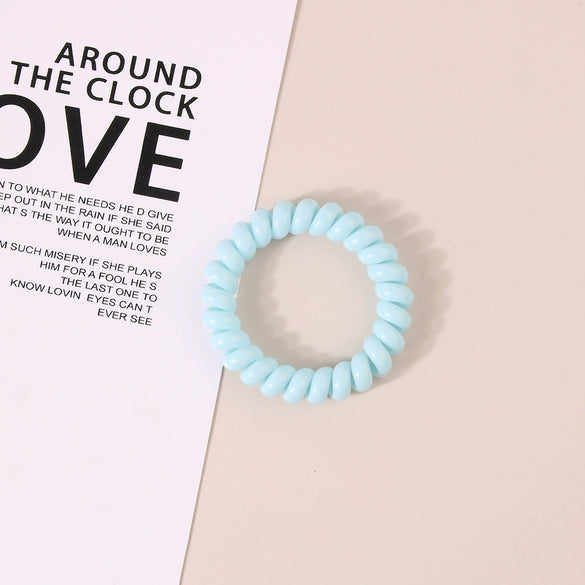 Wholesale Plastic Handmade High Elastic Women's Hair Ring For Tying Ponytails