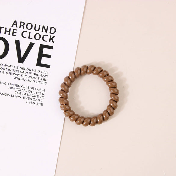 Wholesale Plastic Handmade High Elastic Women's Hair Ring For Tying Ponytails