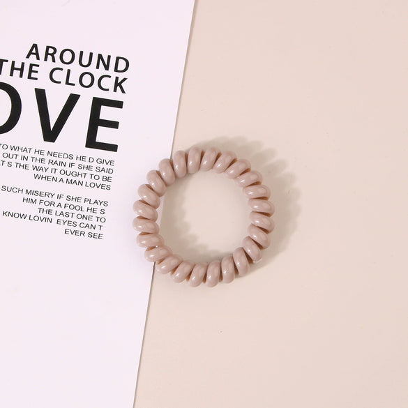 Wholesale Plastic Handmade High Elastic Women's Hair Ring For Tying Ponytails