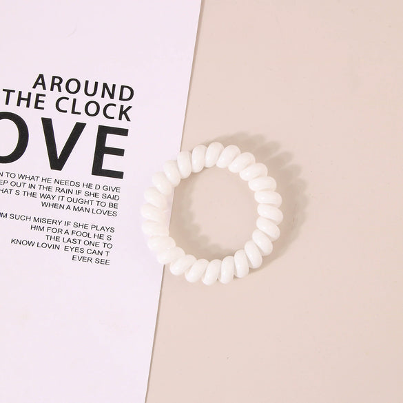 Wholesale Plastic Handmade High Elastic Women's Hair Ring For Tying Ponytails