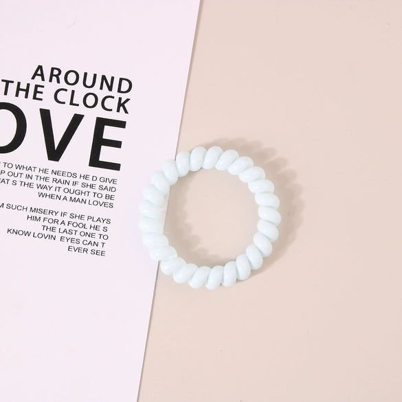 Wholesale Plastic Handmade High Elastic Women's Hair Ring For Tying Ponytails