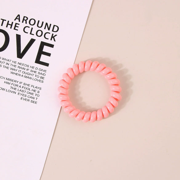 Wholesale Plastic Handmade High Elastic Women's Hair Ring For Tying Ponytails