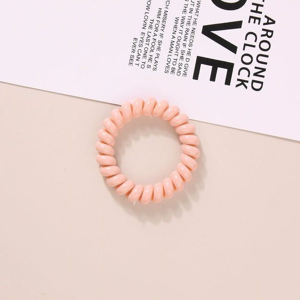 Wholesale Plastic Handmade High Elastic Women's Hair Ring For Tying Ponytails