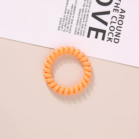 Wholesale Plastic Handmade High Elastic Women's Hair Ring For Tying Ponytails