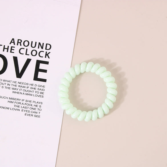 Wholesale Plastic Handmade High Elastic Women's Hair Ring For Tying Ponytails