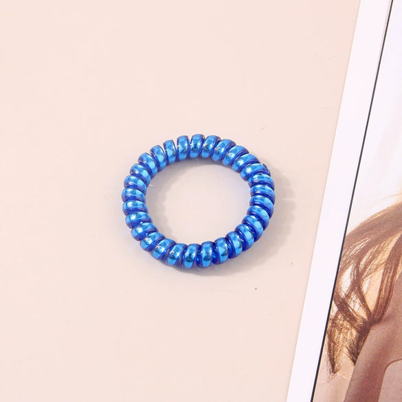 Wholesale Plastic Handmade High Elastic Women's Hair Ring For Tying Ponytails