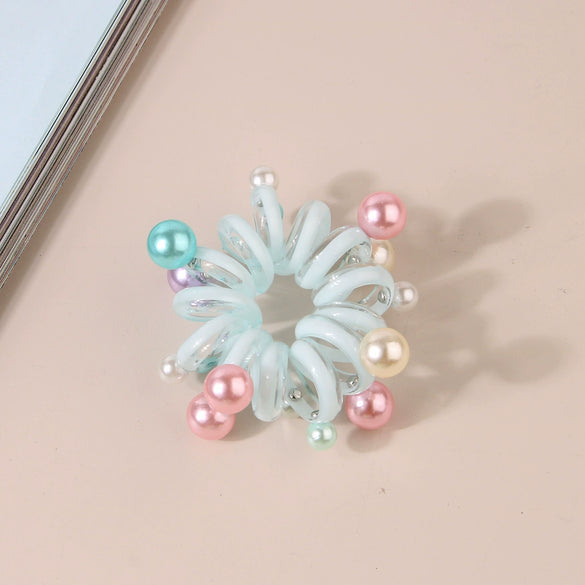 Wholesale Plastic Handmade High Elastic Women's Hair Ring For Tying Ponytails