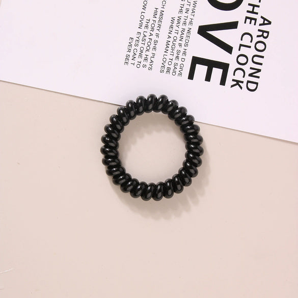 Wholesale Plastic Handmade High Elastic Women's Hair Ring For Tying Ponytails