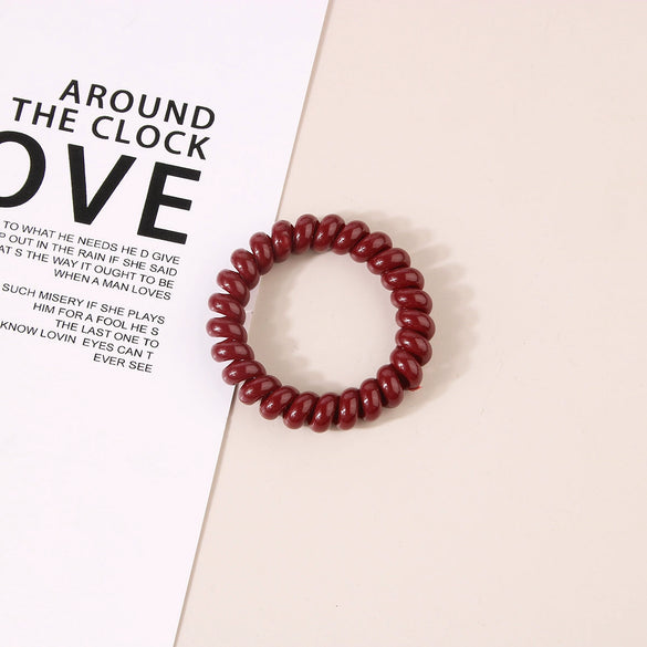Wholesale Plastic Handmade High Elastic Women's Hair Ring For Tying Ponytails