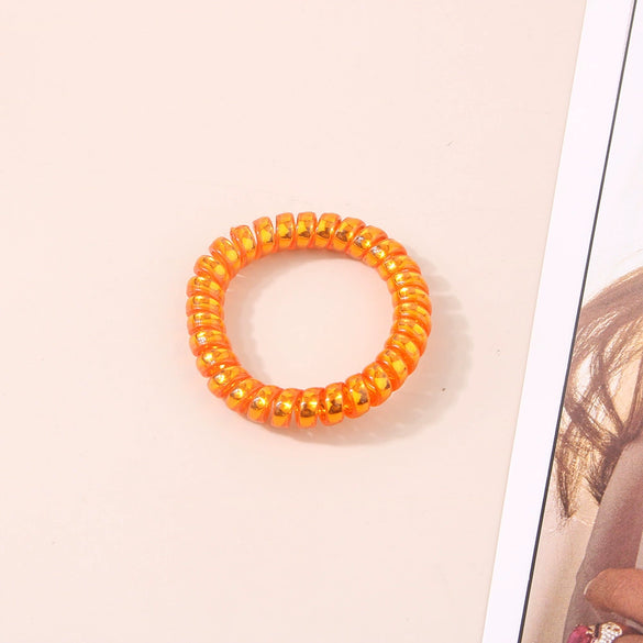 Wholesale Plastic Handmade High Elastic Women's Hair Ring For Tying Ponytails