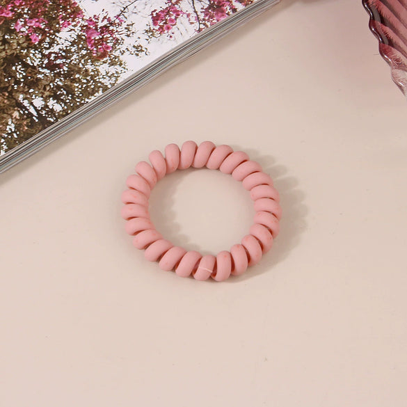 Wholesale Plastic Handmade High Elastic Women's Hair Ring For Tying Ponytails