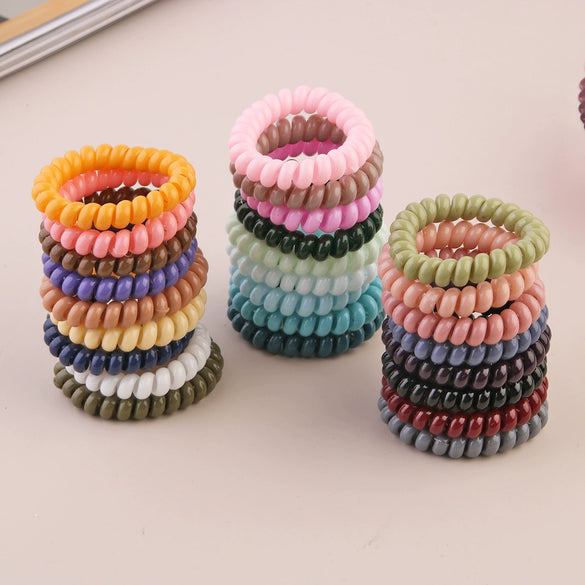 Wholesale Plastic Handmade High Elastic Women's Hair Ring For Tying Ponytails