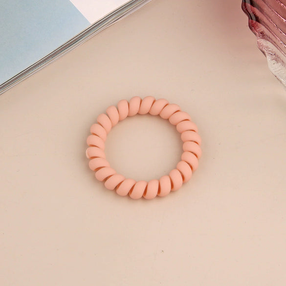 Wholesale Plastic Handmade High Elastic Women's Hair Ring For Tying Ponytails