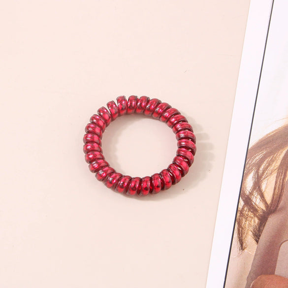 Wholesale Plastic Handmade High Elastic Women's Hair Ring For Tying Ponytails