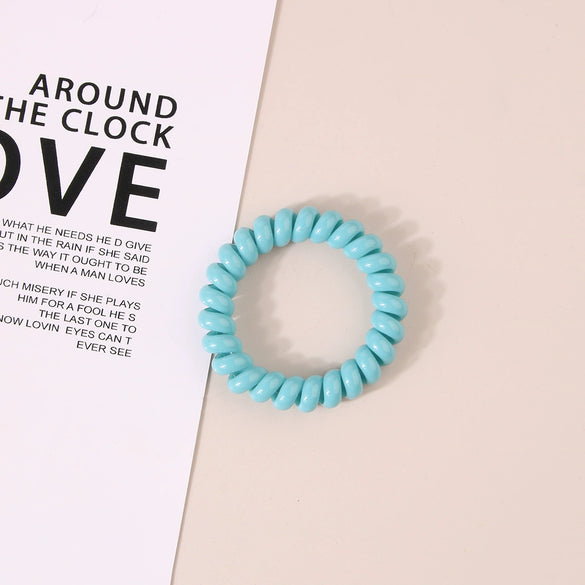 Wholesale Plastic Handmade High Elastic Women's Hair Ring For Tying Ponytails