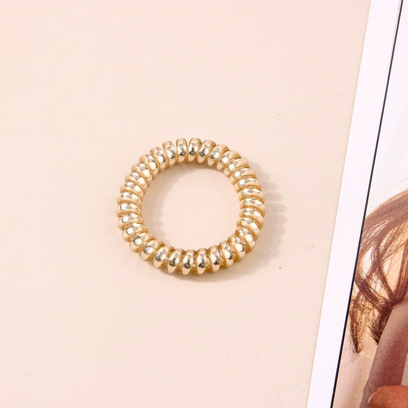 Wholesale Plastic Handmade High Elastic Women's Hair Ring For Tying Ponytails