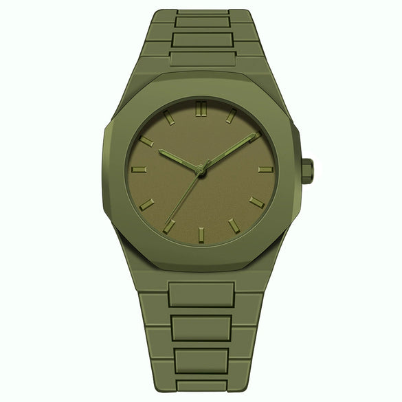 Wholesale Plastic Men's And Women's Quartz Watches With Round Dial And Stainless Steel Buckle For Exercise Style