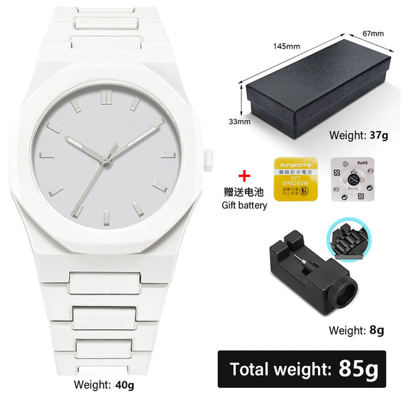Wholesale Plastic Men's And Women's Quartz Watches With Round Dial And Stainless Steel Buckle For Exercise Style