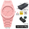 Wholesale Plastic Men's And Women's Quartz Watches With Round Dial And Stainless Steel Buckle For Exercise Style