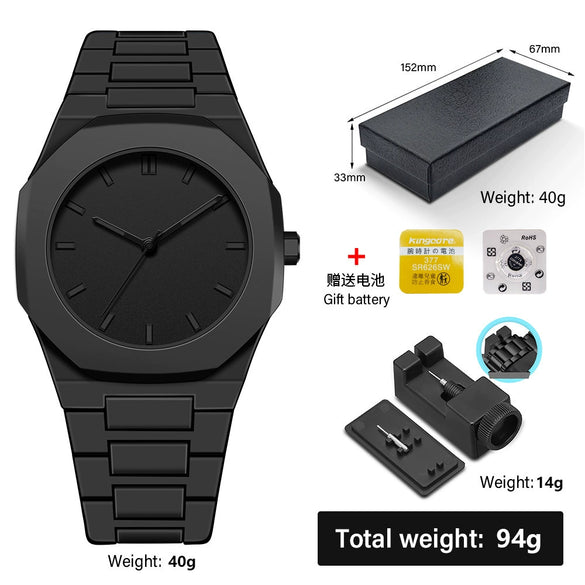 Wholesale Plastic Men's And Women's Quartz Watches With Round Dial And Stainless Steel Buckle For Exercise Style