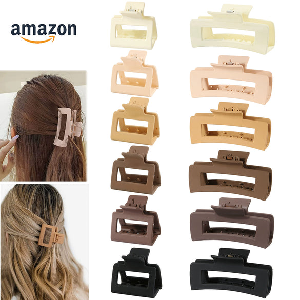 Wholesale Plastic Rectangular Claw Hair Clip For Women Fashion Ol Style With Baking Paint Treatment