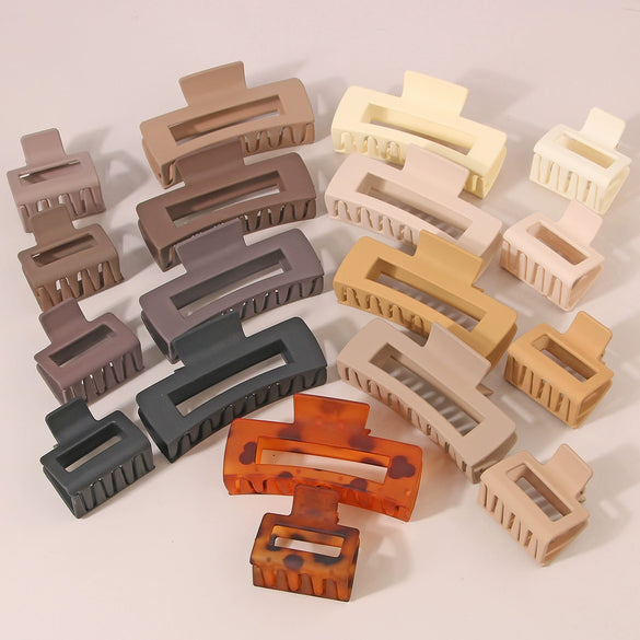 Wholesale Plastic Rectangular Claw Hair Clip For Women Fashion Ol Style With Baking Paint Treatment