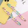 Wholesale Plastic Resin Acrylic Chain Bracelet Phone Hanging Chain Jewelry Accessories With Painting For Girls