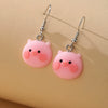 Wholesale Plastic Resin Animal Style Cute Pink Pig Earrings For Girls