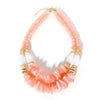 Wholesale Plastic Resin Geometric Double Irregular Shaped Beads Necklace With Electroplating For Women