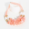 Wholesale Plastic Resin Geometric Double Irregular Shaped Beads Necklace With Electroplating For Women
